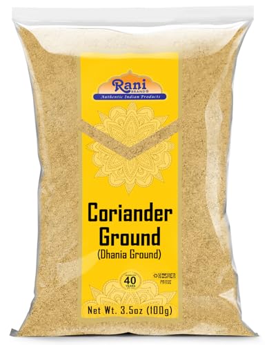 Rani Coriander Ground Powder (Indian Dhania) Spice 3.5oz (100g) ~ All Natural | Salt-Free | Vegan | No Colors | Gluten Friendly | NON-GMO | Kosher | Indian Origin