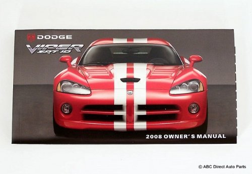 2008 Dodge Viper SRT10 Owners Manual Guide Book