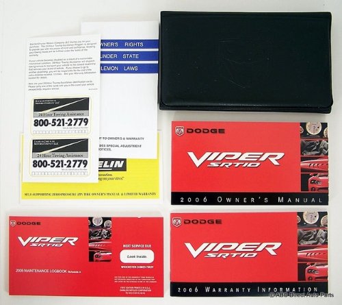2006 Dodge Viper SRT10 Owners Manual Portolio Kit