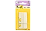 Post-it Tabs, 2 in Solid, White, 12 Tabs/On-the-Go Dispenser, 2 Dispensers/Pack (686-24WE)