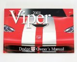 2001 Dodge Viper RT/10 GTS Owners Manual Book
