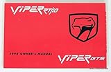 1998 98 Dodge Viper GTS RT/10 Owners Manual Book
