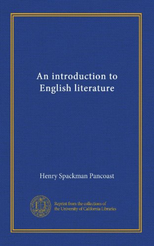 An introduction to English literature