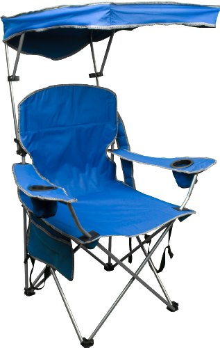 Book Cover Quik Shade Adjustable Canopy Folding Camp Chair - Royal Blue