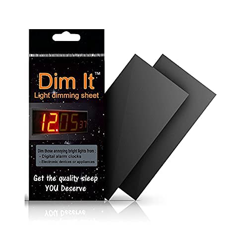 Dim It Light Dimming Sheets - Medium Size Sheet, Light Blocking LED Covers, Great Dimming for alarm clocks, cell phones, electronic games, appliances | Color Black, Size â€Ž6 x 3 inches | Custom size