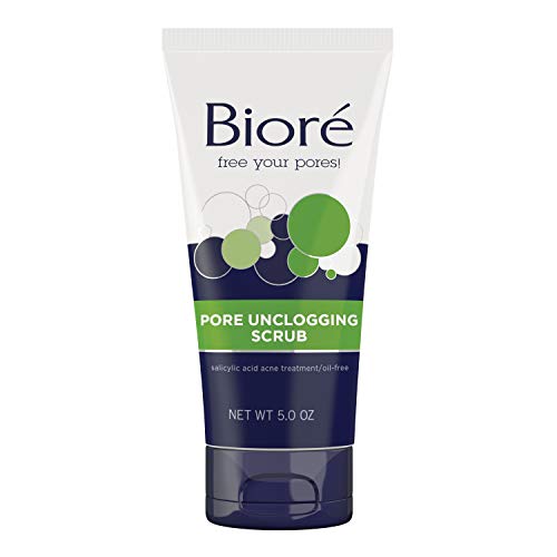 BiorÃ© Pore Unclogging Scrub, Removes Excess Dirt and Oils, Face Scrub, with Salicylic Acid, Oil Free, 5 Ounces