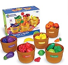 Learning Resources Farmer’s Market Color Sorting Set - 30 Pieces Age 18+ Months Toddler Learning Toys, Sorting Toys for Kids, Daycare Toys
