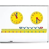 Learning Resources Magnetic Elapsed Time Set, Telling Time, Clock for Kids, Classroom Supplies, Set of 2