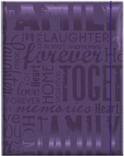 MCS 100 Pocket Big Max Embossed Family Album, Purple (823365)