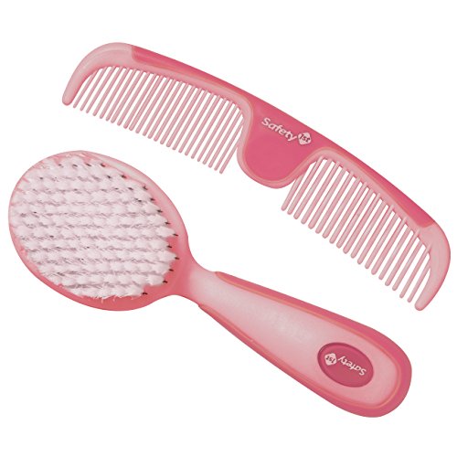 Book Cover Safety 1st Easy Grip Brush and Comb, Raspberry