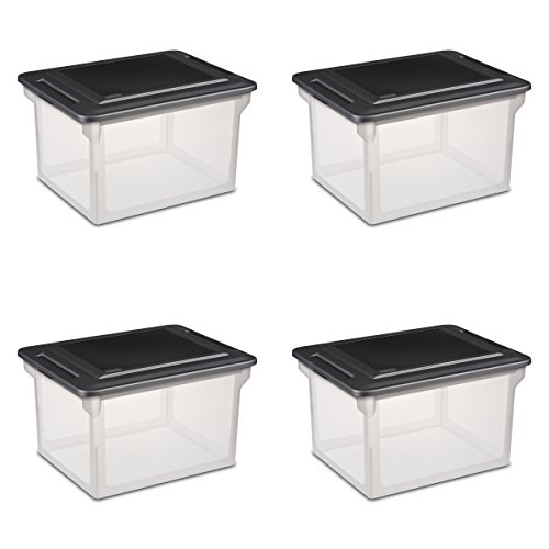 Sterilite 18689004  Storage File Box, 4-Pack