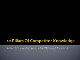 12 Pillars Of Competitor Knowledge