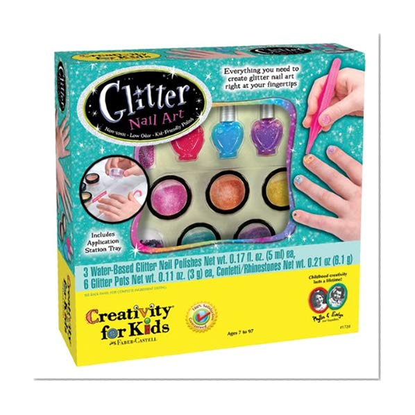 Book Cover Creativity for Kids Glitter Nail Art - Glitter Manicure Kit for Kits