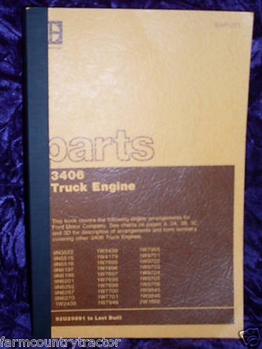 Caterpillar 3406 Truck Engine OEM Parts Manual
