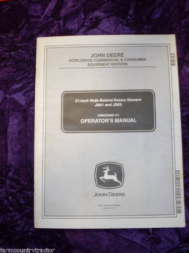 JohnDeere 21in. Rotary Mower JS61/JS63 OEM OEM Owners Manual