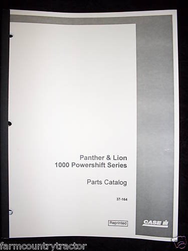 Case Panther & Lion 1000 Powershift Series OEM Parts Manual