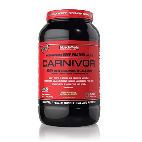MuscleMeds Carnivor Beef Protein Isolate Powder, Vanilla Caramel, 28 Servings