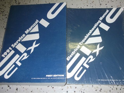 1991 Honda Civic CRX Repair Service Shop Manual FACTORY OEM 91 BOOKS OEM (Service manual, and the electrical wiring diagrams manual.)
