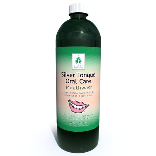 Book Cover Silver Tongue Oral Care - All Natural Colloidal Silver Mouthwash, 16 oz.