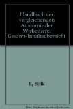Handbuch der vergleichenden Anatomie der Wirbeltiere, Gesamt-Inhaltsubersicht