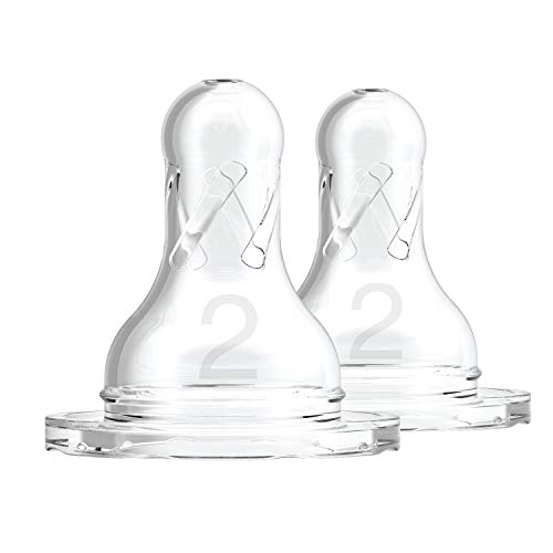 Dr. Brown'S - Natural Flow Standard Level 2 Silicon Nipples 3M+ - 2 Pack