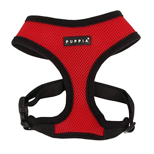 Book Cover Puppia Soft Dog Harness, Red, Large