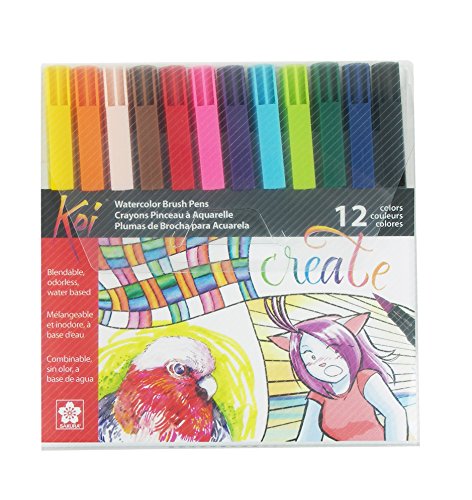 Book Cover Sakura XBR-12SA 12-Piece Koi Assorted Coloring Brush Pen Set