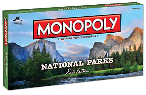 Book Cover Monopoly National Parks Edition Board Game | Themed National Park Game | Buy, Sell & Trade Iconic Parks Like Yellowstone & The Grand Canyon |Themed Game