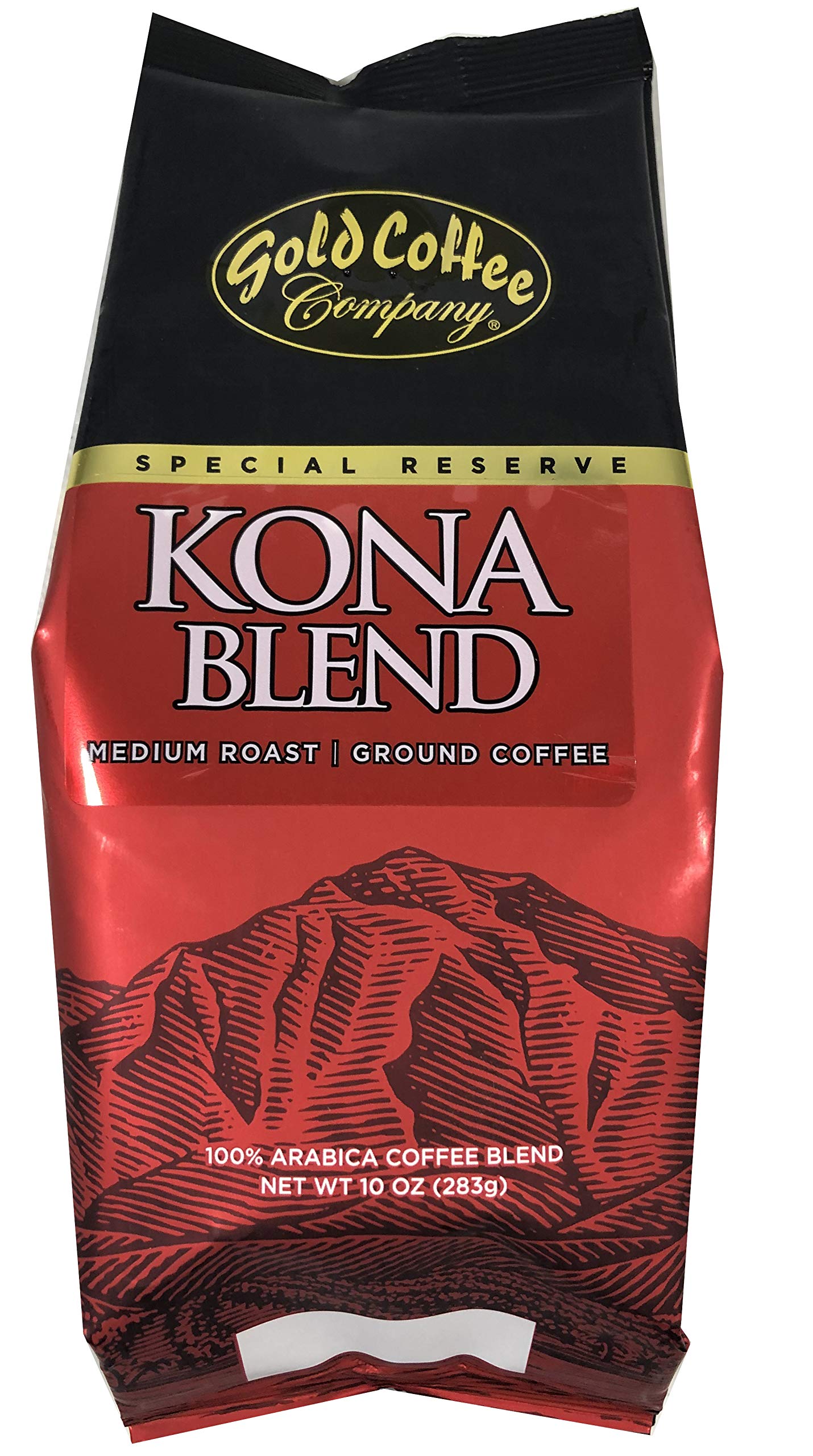 Kona Hawaiian Gold Kona Coffee, Gourmet Blend Ground Coffee, 10 Ounce