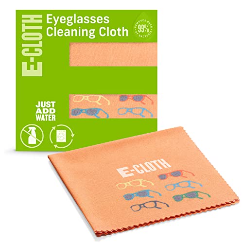 E-Cloth Glasses Cloth, Premium Microfiber Cleaning Cloth, Ideal Eyeglass and Lens Cleaner, Washable and Reusable, 100 Wash Guarantee, 1 Pack