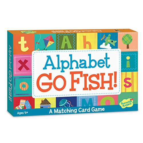 Peaceable Kingdom Alphabet Go Fish Letter Matching Card Game - 52 Cards with Box
