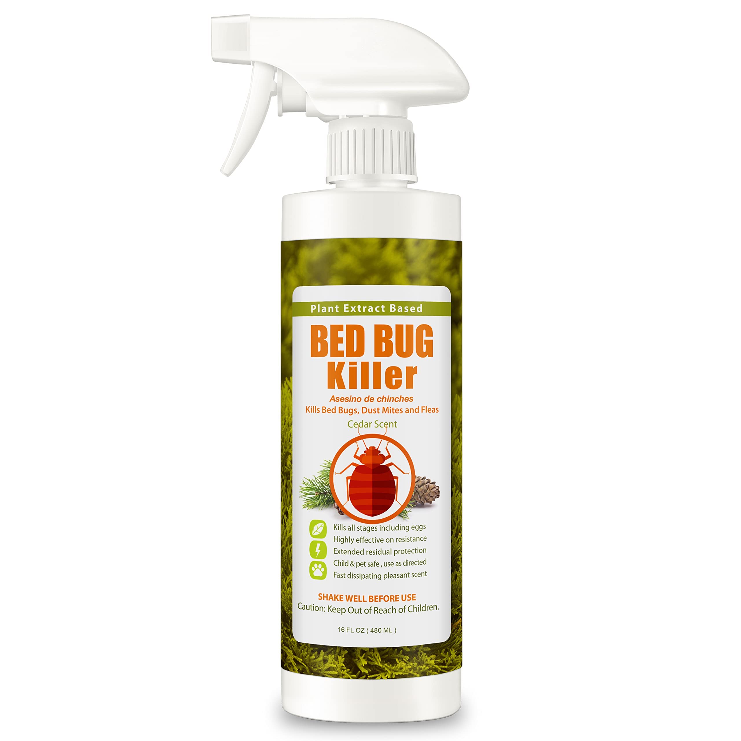 Book Cover Bed Bug Killer 16 oz EcoVenger by EcoRaider, 100% Kill Efficacy, Bedbugs & Mites, Kills Eggs & the Resistant, Lasting Protection, USDA BIO-certified, Plant Extract Based & Non-Toxic, Child & Pet Safe 16 Fl Oz (Pack of 1)