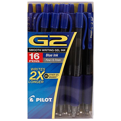 Book Cover Pilot G2 Blue Fine Point - 16 Pack