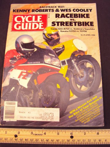 1986 86 April Cycle Guide Magazine (Features: Test on Suzuki GSX-R750 vs. Yamaha FZ750, Yamaha YZR500R, HondaCR250R vs. Yamaha YZ250)