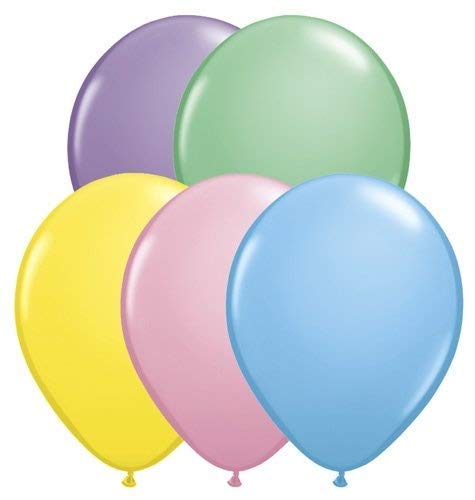 Qualatex 5" Assorted Pastels Latex Balloons (100ct)