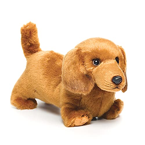 Book Cover DEMDACO Playful Dachshund Dog Children's Plush Stuffed Animal Toy, 10 Inch, Caramel Brown