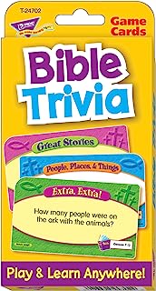 Book Cover Children's Bible Trivia Educational RE Challenge Card Game