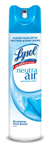 Lysol Neutra Air Sanitizing Spray Air Freshener, Aerosol, Revitalizing Fresh Breeze, 10 Ounce (Pack of 2)