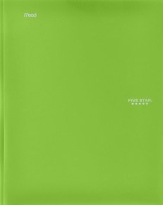 Five Star Stay-Put Pocket Folder, 11.62 x 9.31 x .25 Inches, Lime (72901)
