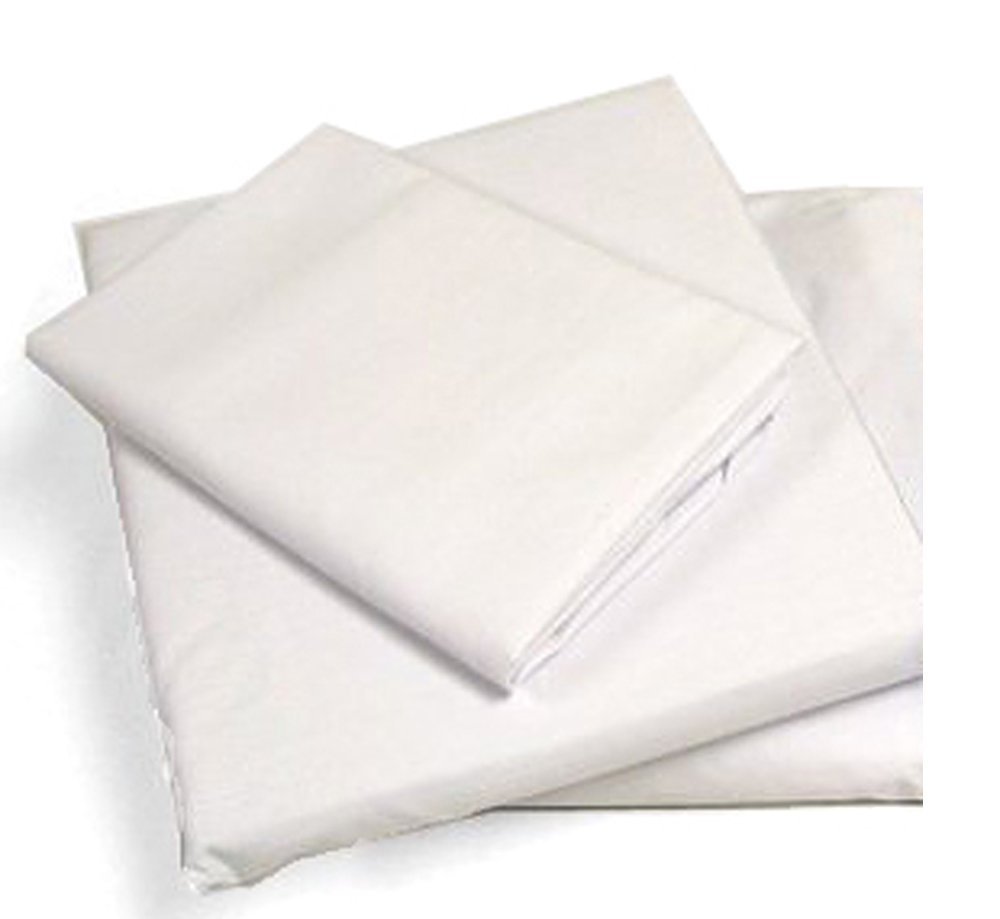 Book Cover Cot Sheets (Fitted, Flat, Sets), 4 Piece Cot Sheet and Pillow Case Set - White- 1 cot sheet 33