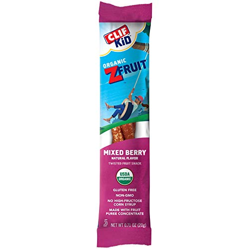 Book Cover Clif KID ZFRUIT - Organic Fruit Rope â€“ Mixed Berry Flavor - Gluten Free - Organic - Non-GMO - Lunch Box Snacks (1.27 Ounce Energy Bars, 18 Count)