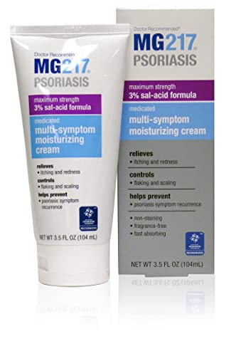 Book Cover MG217 Medicated Moisturizing Psoriasis Cream With 3% Salicylic Acid, Multi-symptom, Fragrance Free, 3.5 Fl Oz, (5604)