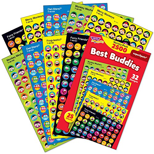 TREND enterprises, Inc. Best Buddies Collection superSpots Variety Pack, 2500 ct