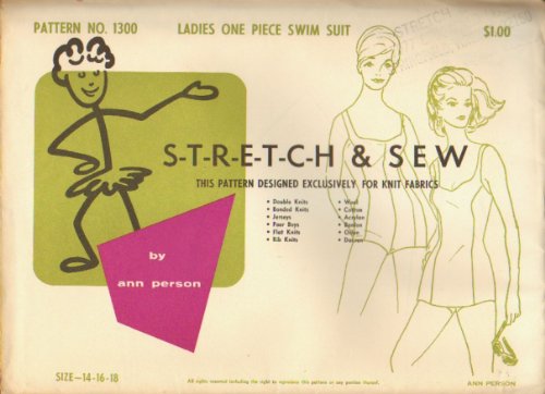 Stretch & Sew Ladies One Piece Swin Suit Size 14 - 16 - 18