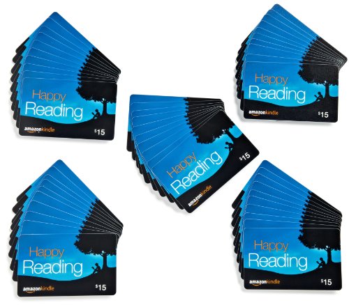 Amazon.com $15 Gift Cards, Pack of 50 (Amazon Kindle Card Design)