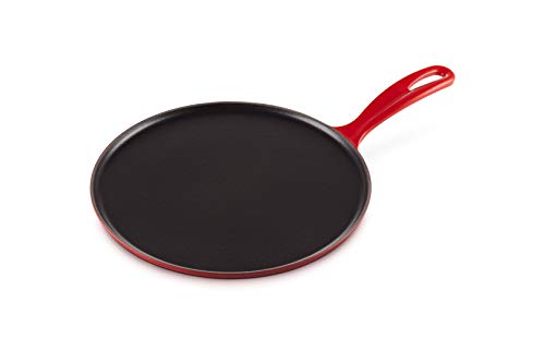 Book Cover Le Creuset Enameled Cast Iron Crepe Pan with Rateau and Spatula, 10.75