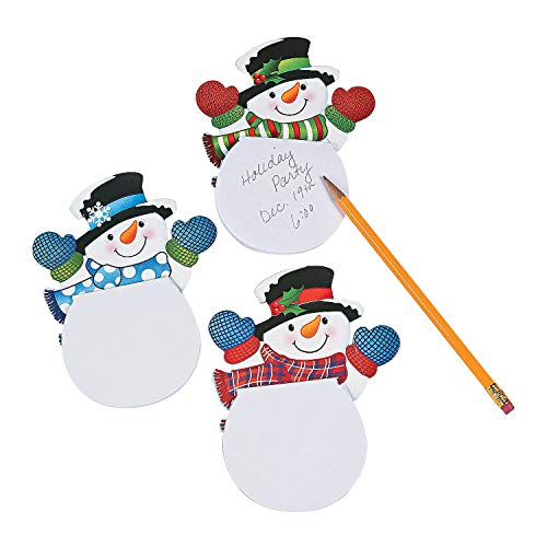 SNOWMAN NOTEPADS (2DZ) - Stationery - 24 Pieces