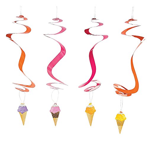 I Scream For Ice Cream Dangling Swirls, 12 Count
