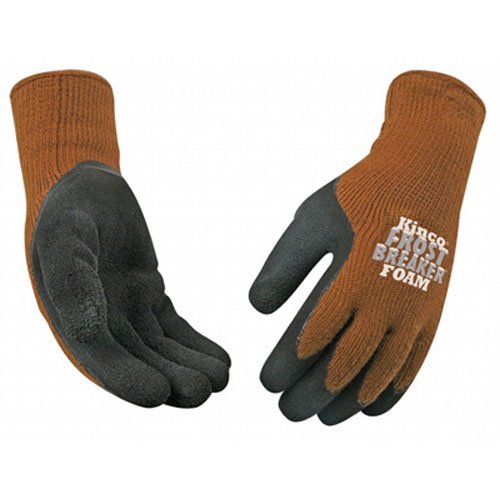KINCO 1787-XL Men's Frost Breaker Foam Latex Form Fitting Thermal Gripping Glove, X-Large, Brown