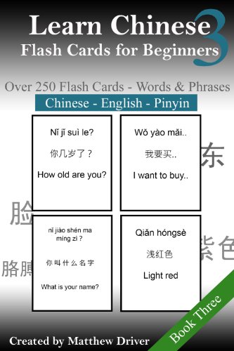 Learn Chinese: Flash Cards for Beginners. Book 3